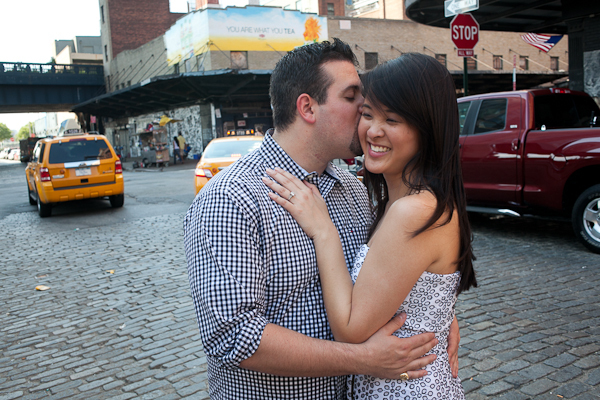 Christine and Josh in the Meatpacking District : Engagement Sessions : New York Wedding Photographer | Chuck Fishman Photographer | Documentary Photojournalistic Black and White  Wedding Photojournalism