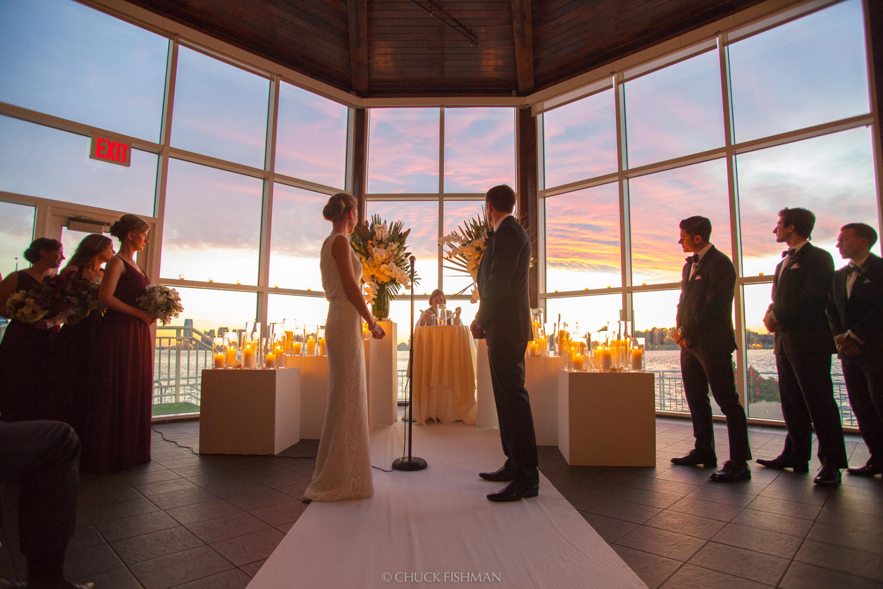 Hudson River Sunset : Wedding Potpourri Color : New York Wedding Photographer | Chuck Fishman Photographer | Documentary Photojournalistic Black and White  Wedding Photojournalism